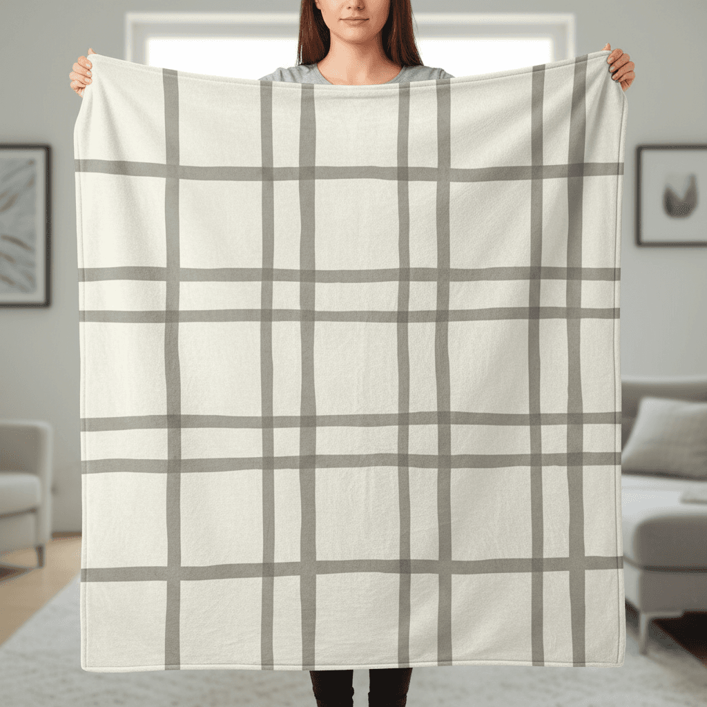 Folded blanket display mockup