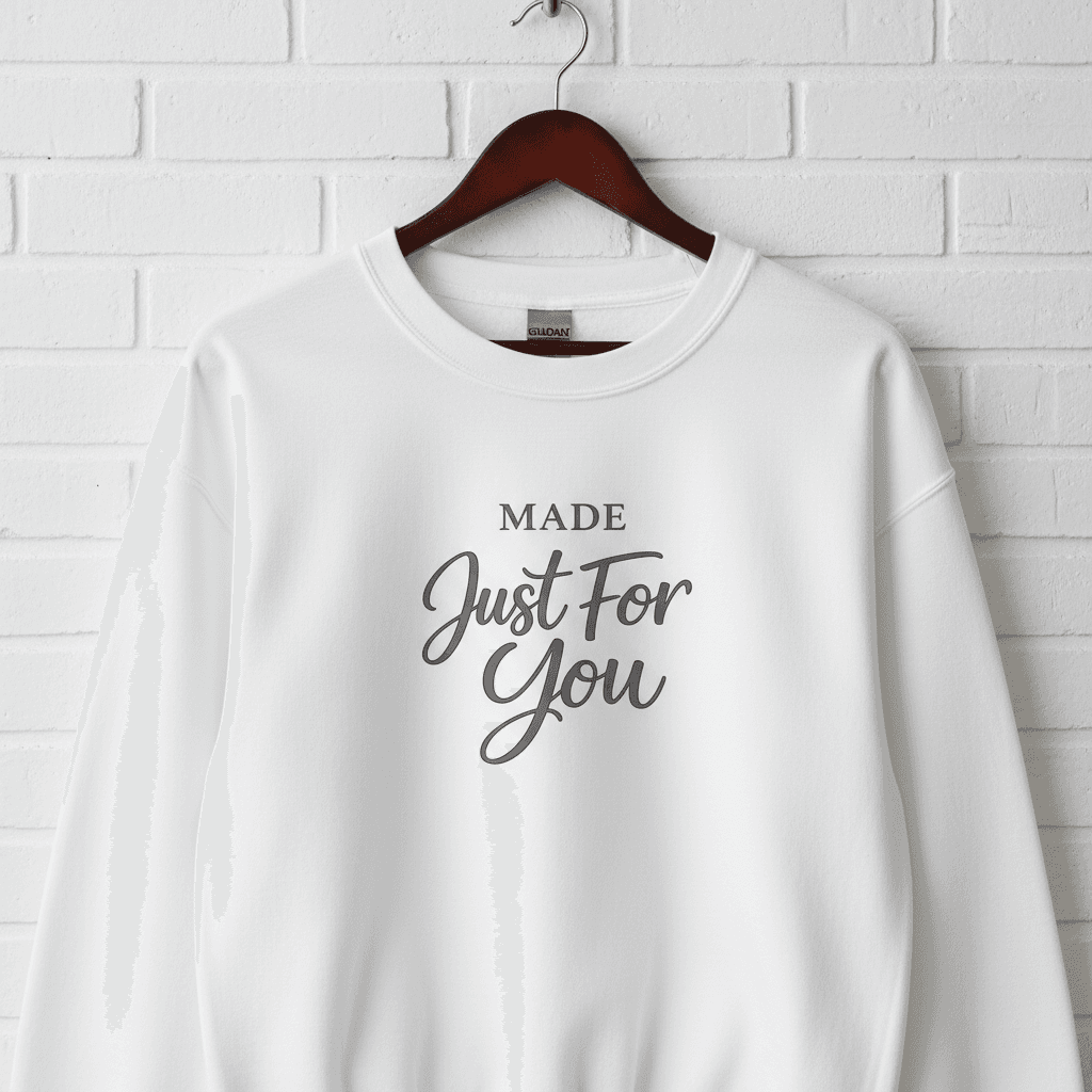 Gildan 18000 crewneck sweatshirt on hanger mockup