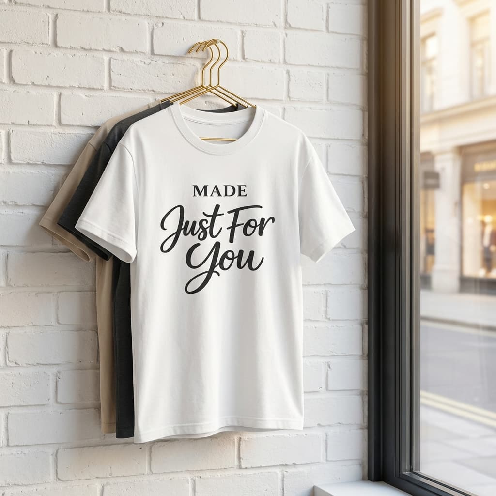 T-shirt boutique display mockup