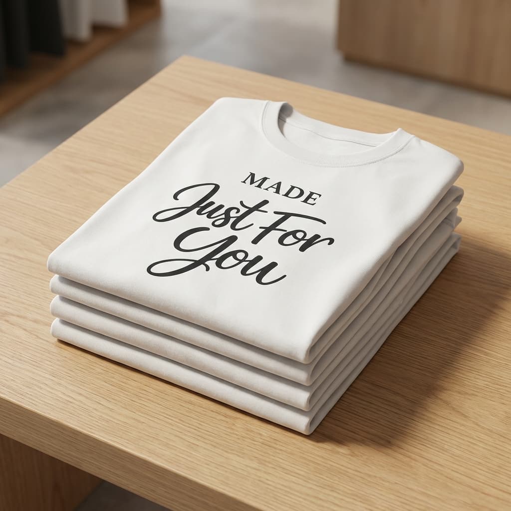 Stacked t-shirts mockup