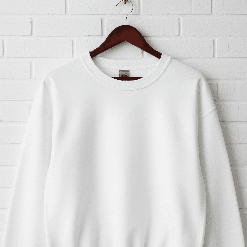 Closeup chic sweatshirt detail mockup