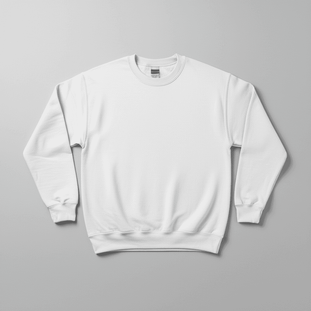 Folded crewneck sweatshirt mockup